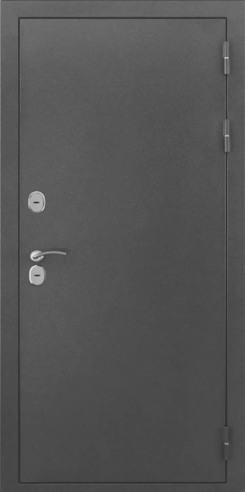 Входная дверь ДвериПРО L-Термо серебро СБ-1 (ст. белое, 16мм, беленый дуб) DPRO221054 внешняя сторона